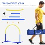 Agility Träningsset Hundsport Gul av PE och ABS för Hundar Bärbar Hinderbana med 4 Delar och Bärväska 88 x 64 x 95 cm