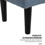 Bänk Sängbänk Blå av Tyg och Trä för Vardagsrum och Sovrum Stoppad Förvaringsbänk med Fällbart Lock Bröstbänk 95 x 38 x 45 cm