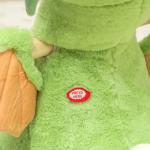 Gungdjur Dinosaurie Rolig Grön Plysch för Barnrum med Ljud och Mjuk Fyllning Träram Säker Lek 65x38x72 cm