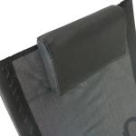 Gungstol Trädgårdsstol med Kudde Väderbeständig Stål och Textlinje upp till 120 Kg Svart 105 X 62 X 88 Cm