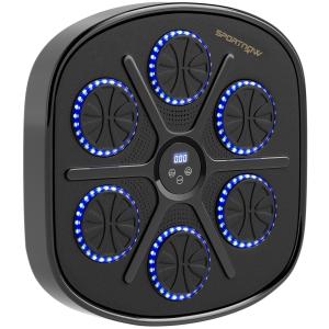 Boxningsmaskin Musikboxningsmaskin Elektronisk Svart av Plast och Komposit för Hemmaträning Väggmonterad Boxning med Bluetooth