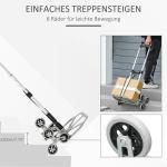 Hopfällbar Magasinkärra i Aluminium, Robust Transportkärra med Rep, Smidig Flyttvagn för Tunga Lyft, Silver, 70 kg