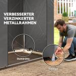 Tältgarage Vattentät Mörkgrå PE-duk för Cykel och Moped Upprullningsbar Dörr Väderbeständigt Skydd 190x120 cm