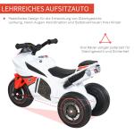 Barnmotorcykel Åkbil med Musik för 18-36 Månader Stabil och Säker för Småbarn Vit 74 X 39 X 48 Cm