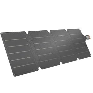 Solpanel Bärbar Grå Tyg och Kisel för Camping Solcellsladdare 36 W Hopfällbar och Vattentät USB-Laddning för Mobil och Powerbank