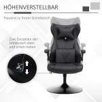 Ergonomisk Gamingstol med Gungfunktion, Bekväm Kontorsstol i Konstläder, Höj- och Sänkbar Sits för Spel och Arbete, Svart