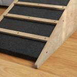 Hundramp Bilramp Svart av Plast för Medelstora Hundar upp till 20 kg Halkskyddad Ramp Lätt och Stabil Konstruktion 90 x 40 x 45 cm
