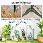 Växthus för Odling med Takfönster och Upprullningsbar Dörr för Trädgård Hållbar och Stabil Transparent Plast och Metall 180 x 100 x 168 cm