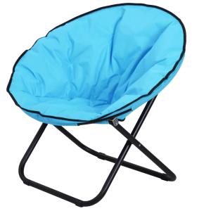 Vadderad Campingstol Oxford-Tyg Hopfällbar Strandstol med Armstöd Bekväm för Trädgård och Utflykt Blå 80 X 80 X 75 Cm