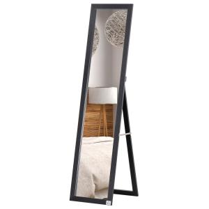 Fristående Hellängdsspegel med MDF-ram, 37 x 37 x 154 cm, Svart