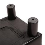 Fotpall Ottoman Kaffebrun av Konstläder och Trä för Vardagsrum Rektangulärt Fotstöd Lastkapacitet upp till 100 kg Bekväm