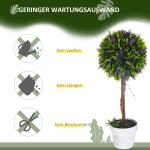 Konstgjord Cypress Plant Set Grön av Plast för Inomhus och Utomhusdekoration Konstgjord Krukväxt i Kruka 90 cm