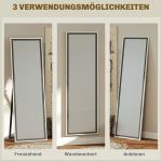 Fullängdsspegel med MDF-ram och Splitterbeständig Film, Grå, 162,6x53,3 cm