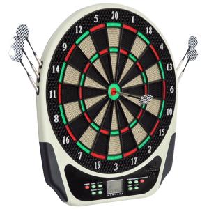 Elektronisk Darttavla med LCD-Skärm Svart Plast 6 Dartskivor 18 Spel för 8 Spelare Professionell