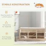 Hamsterbur Gnagarbur Natur Trä och PVC för Hamstrar och Smådjur 3-Våningshus med Trappor och Fönster 115 X 57 X 55 Cm