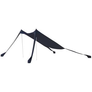Solskyddstak Markis Blå av Tyg och Stål för Camping och Fiske Vattentät med UV-Skydd och Bärväska 2,15 x 2 x 2 m