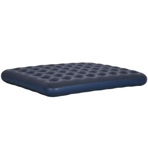 Luftbädd Campingsäng Mörkblå av PVC för Camping och Gäster Hopfällbar Dubbelsäng Bekväm 203 x 152 x 22 cm