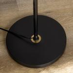 Golvlampa Båglampa Svart av Metall för Vardagsrum Höjdjusterbar Läslampa med E27 Fot Vridbar Design 40 W