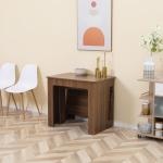 Matbord Köksbord Brun av Trä och Metall för Vardagsrum och Matsal Hopfällbart och Utdragbart Modern Design 180 x 85 x 75 cm