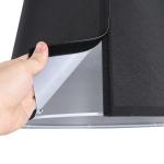 Båglampa Golvlampa Modern Båglampa Svart av Metall och Linne för Vardagsrum och Sovrum Elegant Lampa