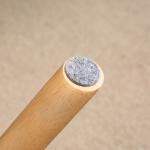 Modern Fotpall med Fleeceöverdrag och Träben för Vardagsrum, Sovrum och Hall, Brun