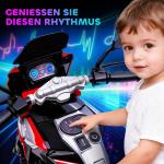 Elmotorcykel Barn Röd Plast för Barn 18–36 Månader Elektrisk Leksak med Stödhjul och Ljuseffekter Säker Lek och Balansträning