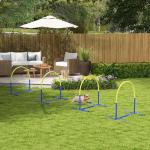 Agility Träningsset Hundsport Gul av PE och ABS för Hundar Bärbar Hinderbana med 4 Delar och Bärväska 88 x 64 x 95 cm