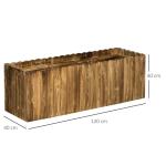 Odlingslåda i Granträ, Upphöjd Planteringsbänk för Örter och Grönsaker, Ergonomisk Trädgårdsodling, Natur, 120 x 40 x 40 cm