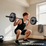 Skivstång Olympisk Rak Svart Stål för Hemmagym och Styrketräning 50 mm Hylsor Maxvikt 200 kg 180 cm Proffsig Skivstång Robust