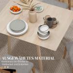 Matbord Fällbord Natur av Trä för Små Rum och Kök Köksbord för 2-4 Personer Hopfällbart 110 x 86 x 75 cm