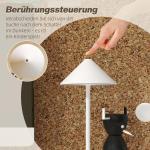 LED Bordslampa med USB-kabel, Touch Switch och Uppladdningsbar i Metall, Vit
