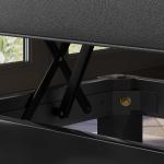 Pianopall med Justerbar Dubbelsits i Konstläder och Förvaringsutrymme, Svart