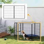 Set Med 2 St Förlängningspaneler 2 Stängselpaneler För Utomhusbruk, 80 X 100 Cm Valpstaket İ Stål, För Små Till Stora Hundar, Svart