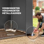 Tältgarage Rymlig Vattentät Mörkgrå PE för Motorcykel och Verktyg Upprullningsbar Dörr Ventilationsfönster 250x180 cm