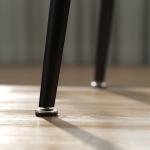 Matbord för 4 Personer 110 cm i Nordisk Design med Stålben för Matsal och Vardagsrum Hållbar och Stabil Ekoptik och Metall för Hemmet