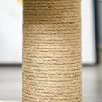 Liten Kattskrapstolpe, Klätterträd, Jute, Khaki + Ljusbrun, 40 x 30 x 56 cm
