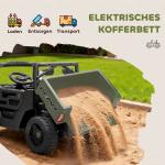 Elbil Barn UTV Grön Plast och Metall för Barn Elektrisk Terrängbil med 2 Motorer och Musikfunktion Rolig och Tuff Design