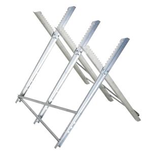 Sågbock Stabil Silver Metall för Brännved och Skogsarbete Hopfällbar Konstruktion för Vedhantering och Sågning 83 x 83 x 79 cm