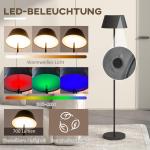 Golvlampa Utomhuslampa Vit av Plast för Inomhus och Utomhus Solcellslampa USB Uppladdningsbar och Dimbar IP44