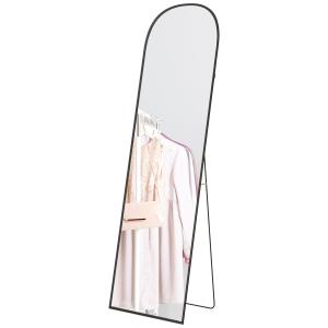 Fullängdsspegel, Modern Design, Svart, 50 x 1,5 x 161,5 cm