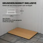Redskapsbod med Ventilationsfönster och Skjutdörrar för Förvaring i Trädgård Hållbar och Stabil Mörkgrå Galvaniserat Stål 213 x 130 x 172 cm