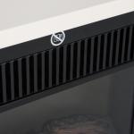 Elektrisk Spis 1200 W Stående Eldstad med Flameffekt Elektrisk Öppen Spis för Mysig Atmosfär Vit