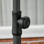 Parasoll Uteplatsparaply Blå av Stål och Polyester för Trädgård och Balkong med UV-skydd och Justerbar Lutning 8 Stag Marknadsparaply 180 cm
