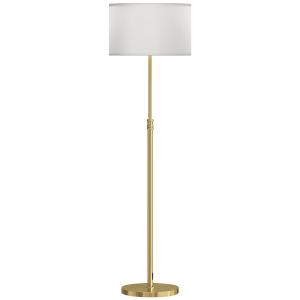Golvlampa med Fjärrkontroll Dimbar Guld Metall och Tyg för Vardagsrum och Sovrum Justerbar Höjd och Ljusstyrka med Fotströmbrytare Elegant