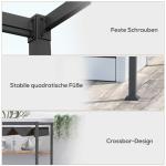 Pergola med Justerbart Tak, Modern Trädgårdspaviljong i Metall, Skapar Skugga och Rumskänsla på Uteplatsen, Svart/Grå, 298 x 213 x 221 cm