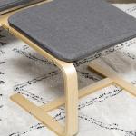 Barstolar Bänkstolar Set om 2 Brun av Stål och Konstläder för Kök och Bar Höj och Sänkbara Bistropallar med Fotring