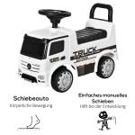 Åkbil, Licensierad av Mercedes, ANTOS Truck Style med Ljus, för Barn 12–36 Månader, Metall, PP-plast, Vit + Svart, 62,5 x 28,5 x 45 cm