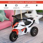 Barnmotorcykel Åkbil med Musik för 18-36 Månader Stabil och Säker för Småbarn Vit 74 X 39 X 48 Cm