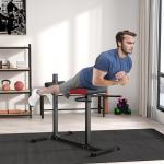 Träningsbänk Curlbank Svart av Konstläder och Stål för Styrketräning Justerbar Sits Biceps Triceps Maskin