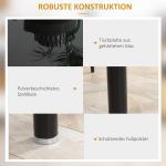 Matbord Köksbord Svart av Härdat Glas och Stål för Matsal och Kök 5-Delat Set med 4 Stolar Modernt Design